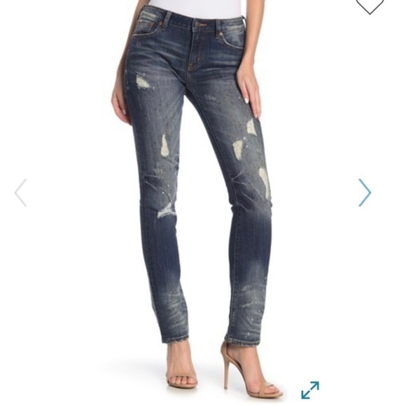 Rock Revival NWT Designer Mid Rise Distressed Jean - Picture 1 of 16
